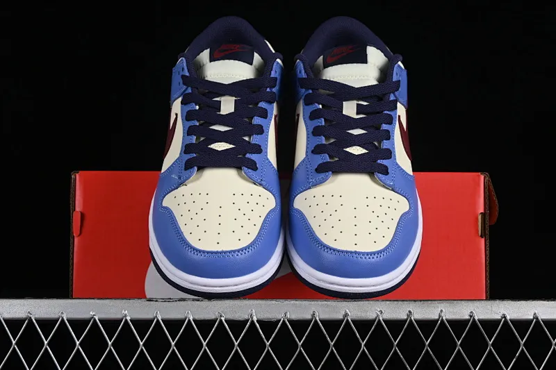 All categories Nk SB Dunk series Nk SB Dunk Low low-top sneakers Nk Dunk Low white, blue and red color SB low-top casual sneakers FV8119-161
